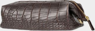 Abas Mens Alligator Travel Toiletry Bag