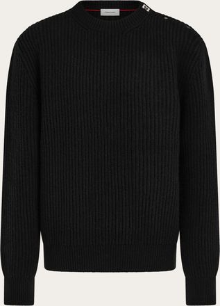 Ferragamo Uomo Maglia con fibbia Hug Nero
