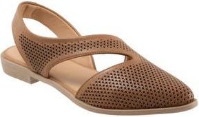 Bueno Bianca Perf Slingback Pointed Toe Flat in Walnut at Nordstrom Rack, Size 10.5-11Us / 42Eu