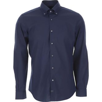 Fay Formal Shirts, male, Blue, Size: 4XL Formal Shirt