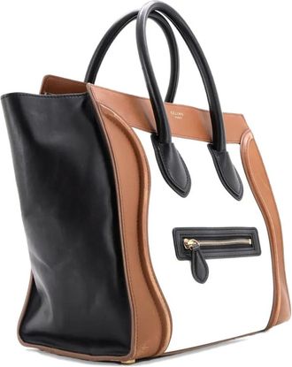 Celine Tricolor Luggage Bag Leather Micro tote bag - Zwart