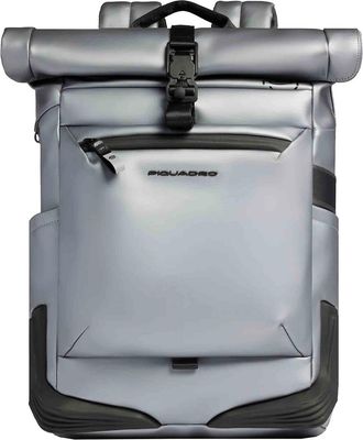 Piquadro Fabric Roll-Top Backpack