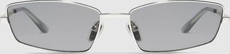 Gucci Rectangular Frame Sunglasses, Grey