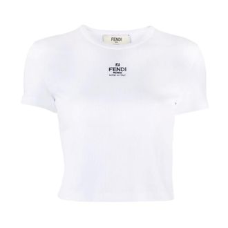 Fendi Mujer, Camisetas, Blanco, Talla: S