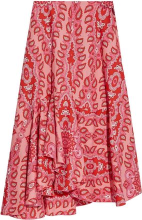 Etro Gonna asimmetrica con stampa paisley - Rosa