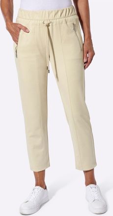 Casual Looks 7/8-Hose CASUAL LOOKS, Damen, Gr. 36, Normalgr&ouml;ssen, sand, 76% Polyester, 20% Viskose, 4% Elasthan, unifarben, Hosen 7/8-Hose
