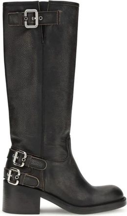 Chlo&eacute; Dakota Biker Boots - Dames - Laarzen met Hak - Zwart - 36 EU - Leer - Schoenen