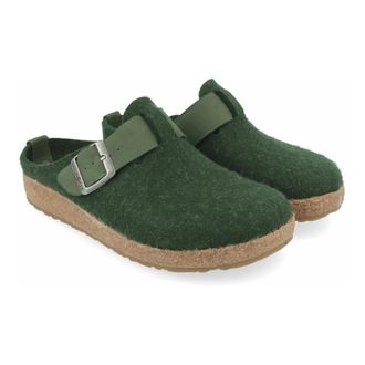 Haflinger Slippers - Dames - Schoenen - Groen - Maat: 41 EU