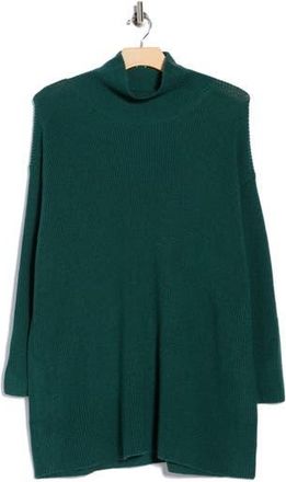 Eileen Fisher Turtleneck Organic Cotton Tunic Sweater in Pine at Nordstrom Rack, Size Xx-Small