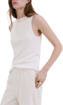 Mango Fine-Knit Boat Neck Top in Ecru at Nordstrom, Size Xx-Large