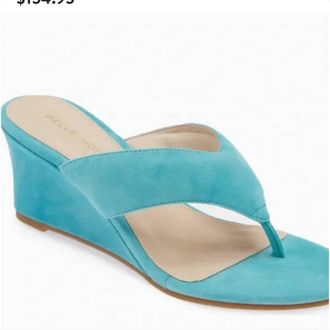 Pelle Moda Womens Abi Wedge Sandal In Aqua