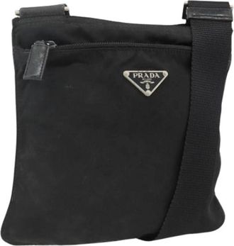 Prada Pre-owned Vintage Nylon Schoudertas - Dames - Vintage Schoudertas - Zwart - ONE Size - Nylon - Vintage