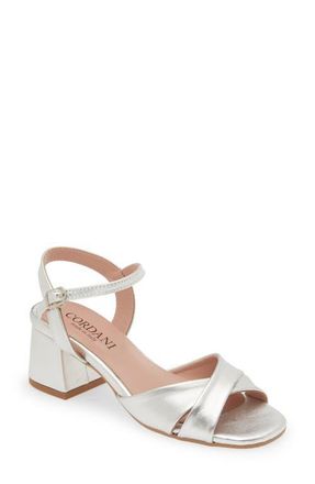Cordani Ilaria Block Heel Sandal in Argento at Nordstrom, Size 4.5Us