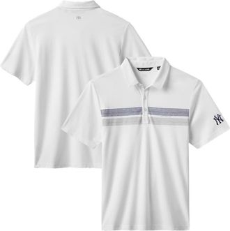 Travis Mathew Mens TravisMathew White New York Yankees Top Recruit Tri-Blend Polo at Nordstrom, Size Xx-Large