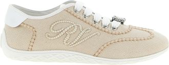 Roger Vivier Beige Polyamide Low Top Womens Sneakers
