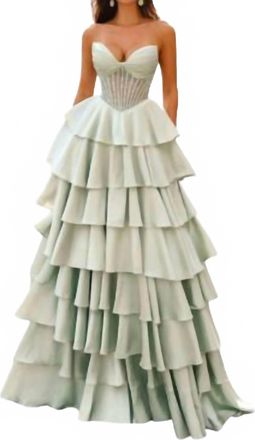 Alyce Paris Allure Gown In Light Sage
