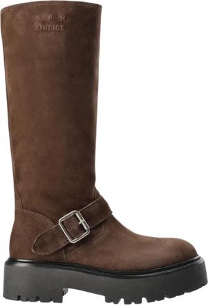 Copenhagen Cph 901 Chunky Biker Boot - Dames - Hoge Laarzen - Bruin - 37 EU - Leer - Schoenen