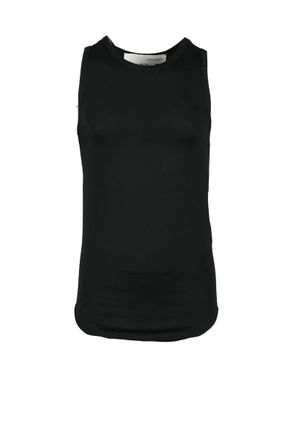 Isabel Benenato Black Cotton Tank Top