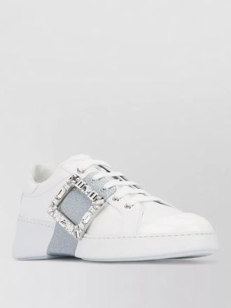 Roger Vivier skate sneakers buckle glitter strass detail