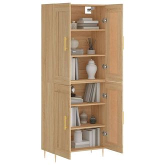 Berkfield Home Highboard Sonoma Oak 69.5x34x180 cm Engineered Wood in Light Brown