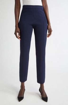 St. John Quincy Knit Ankle Pants in Navy at Nordstrom, Size X-Small