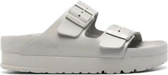 Birkenstock Arizona Platform Exquisite Narrow Fit - Heren - Sandalen - Grijs - 38 EU - Leer - Schoenen