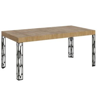Itamoby Mesa extensible 90x180/284 cm efecto madera roble natural, hierro