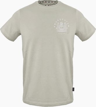 Aquascutum Mens Crew Neck Short Sleeve Regular Fit T-Shirt - Grey - Size: 36