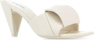 Loewe Origami Slide 85 Mule Sandal - White