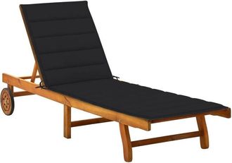 vidaXL Vidaxl - Tumbona De Jard&iacute;n Con Coj&iacute;n Madera Maciza De Acacia