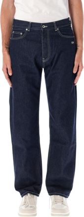 Off-white Navy Blue Regular Jeans
