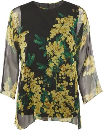Dolce & Gabbana Shirt met bloemenprint - Zwart