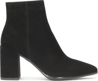 Kazar Zwarte su&egrave;de puntige laarzen - Dames - Laarzen met Hak - Zwart - 38 EU - Su&egrave;de - Schoenen