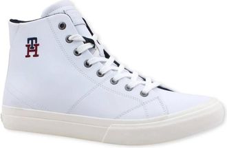 Tommy Hilfiger TH Hi Vulc Street - Heren - Sneakers - Wit - 42 EU - Leer - Schoenen