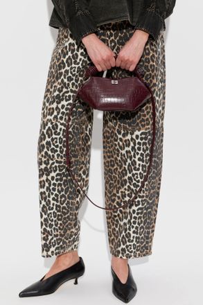 Ganni Handbag Made Of Eco Leather, Womens, Burgundy