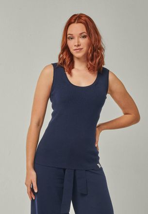 You Look Perfect TOP BLOSSOM - Geripptes Merino Top mit Rundhals
