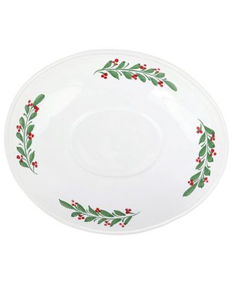 Vietri Vietri Aria Holiday Shallow Oval Bowl With $13 Credit