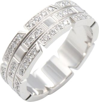 Cartier Silver Clear White Gold (18K) Band Ring (Pre-Owned)