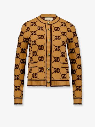 Gucci Cardigan in lana con intarsio GG - GUCCI - gender_Woman