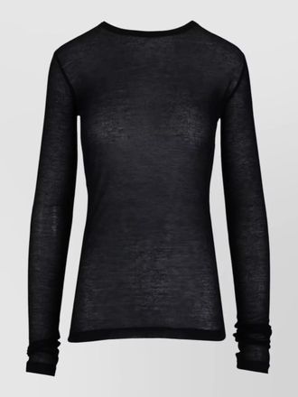 Ann Demeulemeester slim fit long sleeve sheer knit top