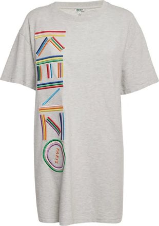 Kenzo Abito corto con ricamo - Grigio