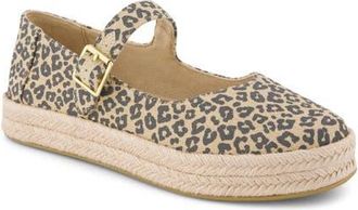 Toms Carolina Espadrille Platform Mary Jane in Beige/Khaki at Nordstrom, Size 6.5