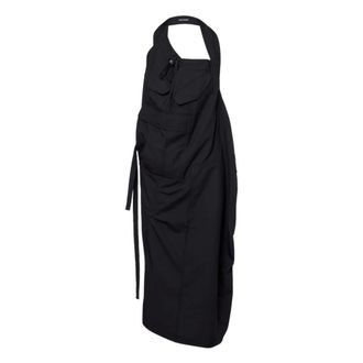 Junya Watanabe Midi Dresses, female, Black, Size: M Pockets Asymmetric Dress
