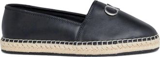 Calvin Klein Espadrille Re-Lock Damesschoenen - Dames - Espadrilles - Zwart - 38 EU - Leer - Schoenen