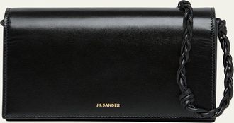 Jil Sander Tangle Twisted-Strap Leather Crossbody Bag