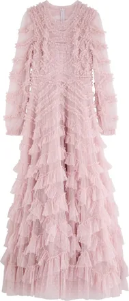 Needle & Thread Lana Ruffled Tulle Gown - Lilac - 4 (UK8 / S)