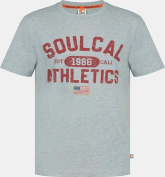 SoulCal&Co SoulCal Heren T-shirt met rugprint (Grijs)
