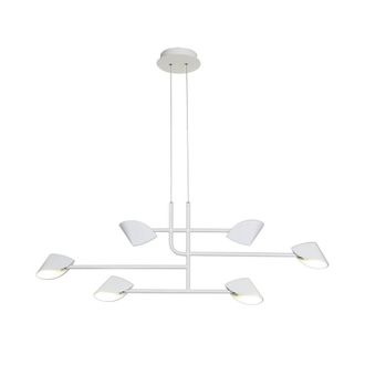 Netlighting Capuccina 6 Light Linear Pendant 45W LED 3000K 3100lm White