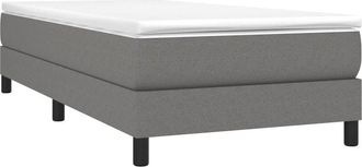 vidaXL Estructura de cama sin colchón tela gris oscuro 80x200 cm Vidaxl