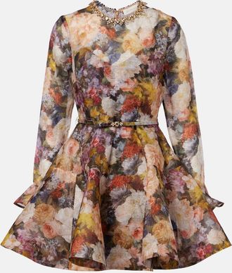 Zimmermann Alchemy peplum linen and silk minidress